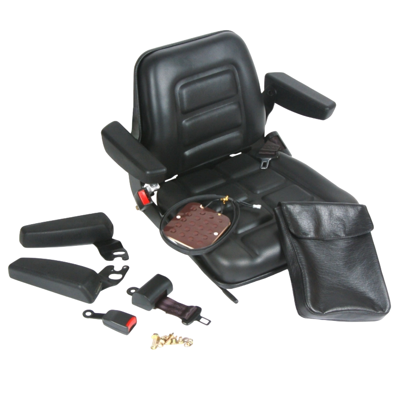 BF1-1 Trwały, ergonomiczny, certyfikowany fotel do wózków widłowych do wózków widłowych spalinowych z czarnym winylem