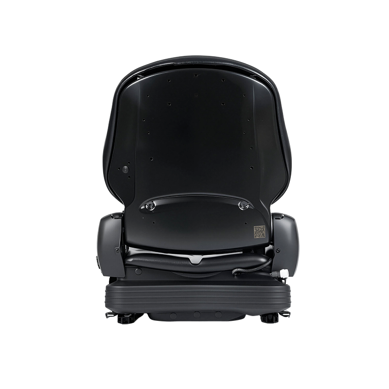 BF16 Niskoprofilowy, winylowy zamienny fotel z zawieszeniem mechanicznym do wózków widłowych do transportu materiałów - czarny z EN13490 IT1+IT2